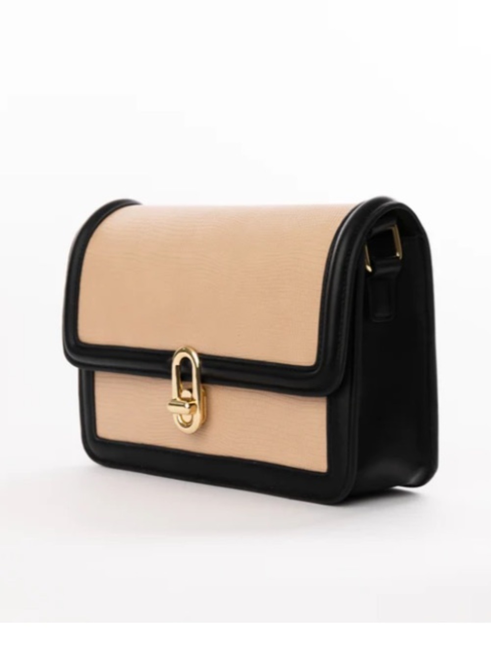NWT’S Jules Kae Mia Crossbody Bag Beige and Black with Gold Hardware